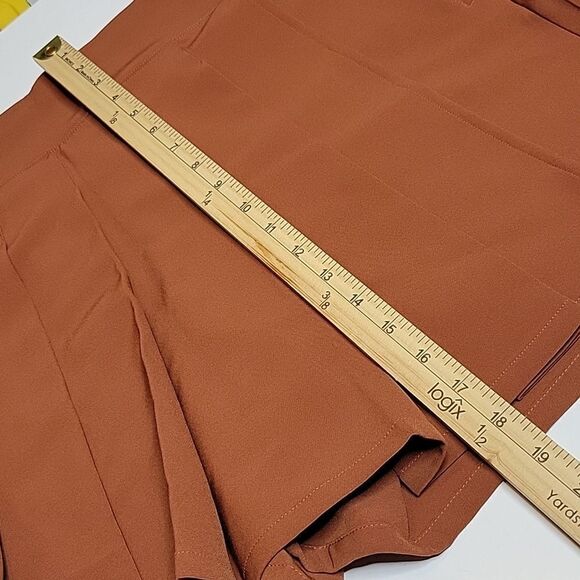 NEW 16 ATHLETA SKORT ENDLESS PLEAT FRONT SHORTS BACK RUST BROWN TENNIS XL 1X - Picture 8 of 9